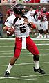 Texas Tech quarterback Graham Harrell looking for an open receiver