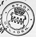 Siegel mit Wappen vor 1906 (5 Zinnen)