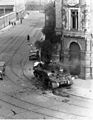 M4 burning in Leipzig, 18 April 1945