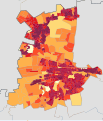 Population density map 2001