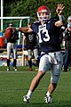 Quarterback preparing to throw a pass (German amateur league football, Lübeck Cougars).