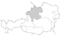 Location of Braunau am Inn, Hitler's birthplace, in Austria