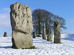 Highly Commended: Avebury stone circle - the south west quarter looking north east in snow