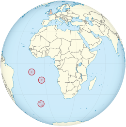 Mapa de Saint Helena, Ascension and Tristan da Cunha