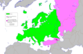 Europe's borders with Swedish text