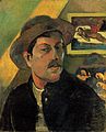 Paul Gauguin : Portrait de l'artiste (1893-1894 [portrait peint sur un tableau à double face, avec à l'envers le portrait de William Mollard], musée d'Orsay)