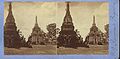 "Burmese Pagodas", stereoptic view, c. 1890s