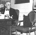 Franklin D. Roosevelt and Fala, around 1940