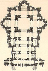 Plan of the basilica as completed by Carlo Maderno