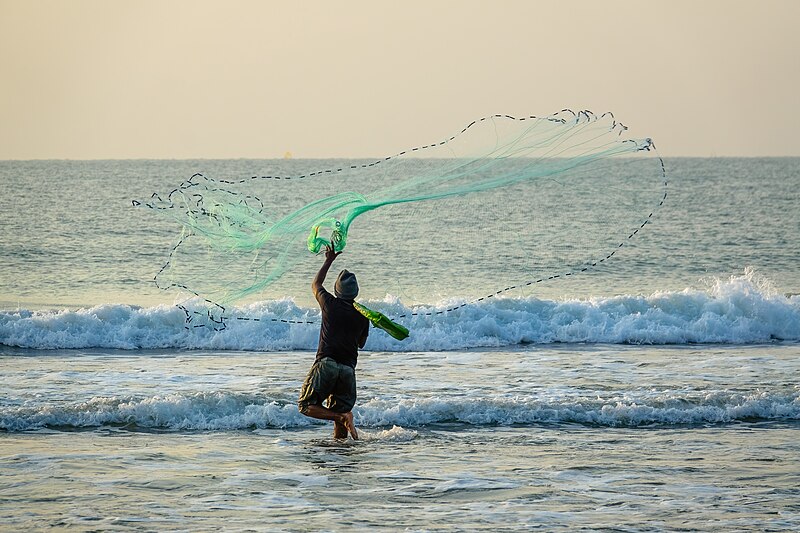 File:The beach fishing.jpg