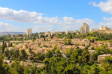 General view of Mishkenot Sha’ananim it's the first Jewish neighborhood built outside the walls of the Old City of Jerusalem.