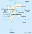 Svalbard map (German caption)