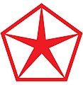 Logo White Red Pentastar Chrysler