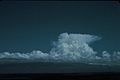 Cumulonimbus with anvil top and towering cumulus