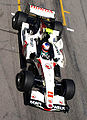 Rubens Barrichello at a Catalunya test in April