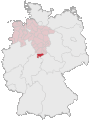 Lage des Landkreises Göttingen in Deutschland