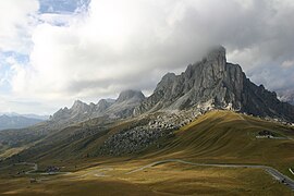 Monte Averau in the clouds