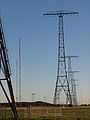 VLF mast row at Grimeton, Sweden