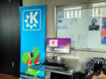 Konqi poster in Augsburger Linux-Infotag 2016.