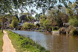 Bellfields from the River Wey