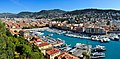 English: harbour of Nice seen from the hill of the fortress
