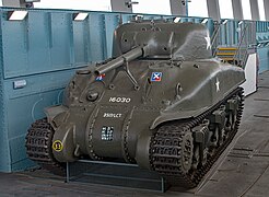 Sherman tank on LCT 7074