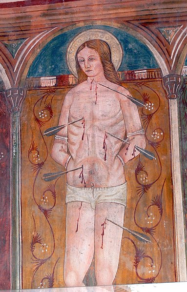 File:Assisi San Damiano - Fresko Sebastian.jpg