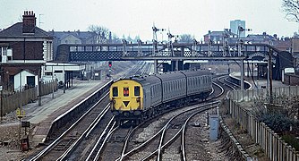 Class 205 1126 in BR Blue, St Denys 1979