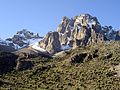 The central peaks are volcanic plugs that have resisted