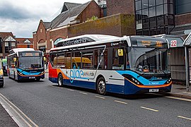 Guildford park and ride buses on the Commercial Road stands