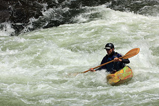 River kayaking on the Youghiogheny River, Pennsylvania