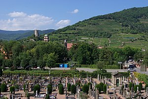 Cimetière et vignoble à Kaysersberg