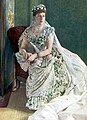 Beatrice in her wedding dress, 1885