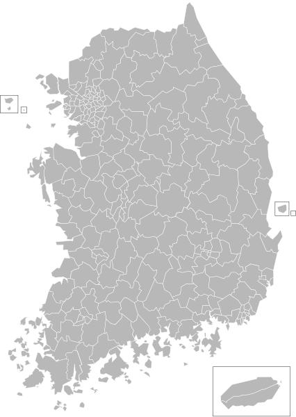File:Administrative divisions map of South Korea.svg