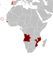 Portuguese colonies in Africa by the time of the Portuguese Colonial War (1961-1974)