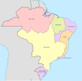 Brazilian administrative division as of 1709