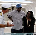 Jackson and wife Latanya Richardson during a tour of Naval Station Pearl Harbor