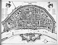 historical map of Cologne, (Merian) 1646