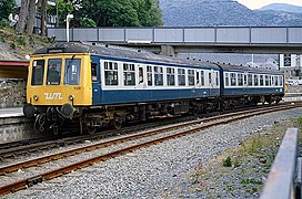 114 T231 at Blaenau Ffestiniog in BR blue and grey