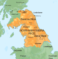 File:Map of the Kingdom of Northumbria around 700 AD ang.svg