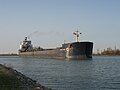 Lake freighter transiting the Welland Canal