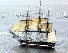 USS Constitution, launched 1799, photo 1997