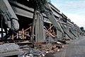 Cyprus Viaduct catastrophe. Note lack of anti-burst wrapping and lack of connection between upper and lower vertical elements.