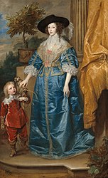 Queen Henrietta Maria with Sir Jeffrey Hudson 1633