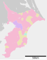 Map of Chiba Prefecture.