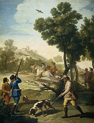 1775 The Quail Shoot label QS:Les,"La caza de la codorniz"