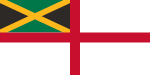 Jamaican Naval Ensign (canton: Flag of Jamaica)