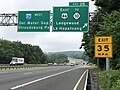 File:2020-07-08 09 52 44 View west along Interstate 80 at Exit 28 (U.S. Route 46 EAST, TO New Jersey State Route 10, Ledgewood, Lake Hopatcong) in Roxbury Township, Morris County, New Jersey.jpg