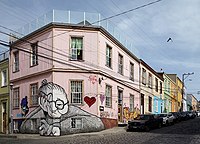 Une rue à Valparaiso