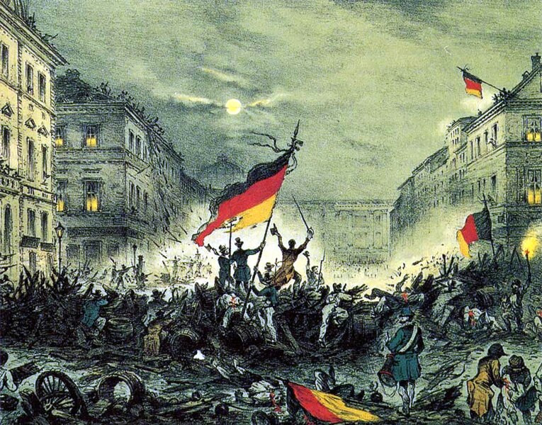 File:Ereignisblatt aus den revolutionären Märztagen 18.-19. März 1848 mit einer Barrikadenszene aus der Breiten Strasse, Berlin 01.jpg